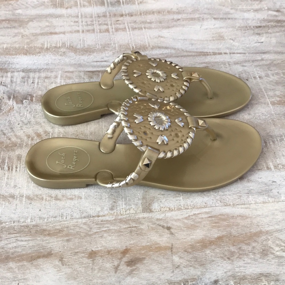☀️Jack Rogers Georgica Jelly Sandal {Gold} 5 - Picture 3 of 6